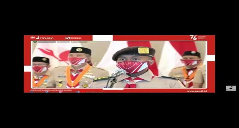 Mendapatkan Kepercayaan Menjadi Petugas Doa Dalam Apel Besar Hari Pramuka Ke-60, SMK Al-Muhtadin Bangga Atas Prestasi Siswa Kita Muhammad Fauzi