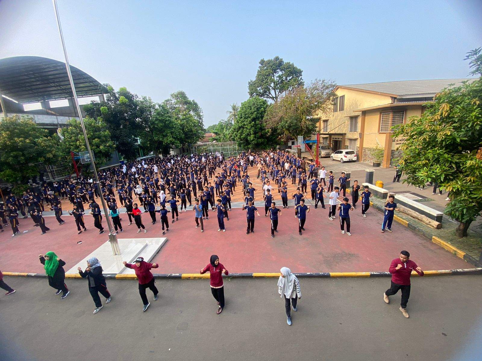 Pelaksanaan Gerakan Bersama Sobat Si Jumo di SMK Al-Muhtadin, bekerjasama dengan Puskesmas Cipayung Depok